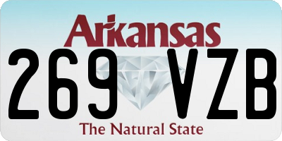 AR license plate 269VZB