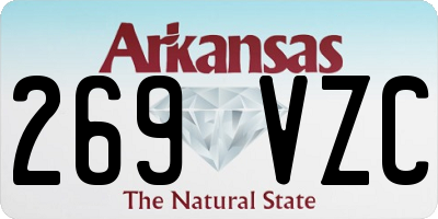 AR license plate 269VZC