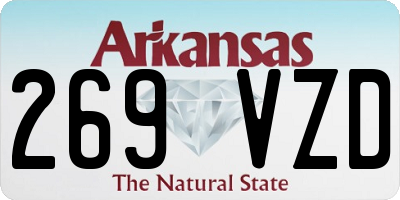 AR license plate 269VZD