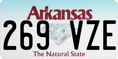 AR license plate 269VZE