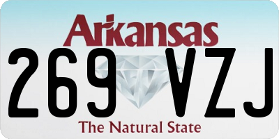 AR license plate 269VZJ