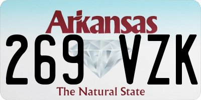 AR license plate 269VZK