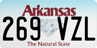 AR license plate 269VZL