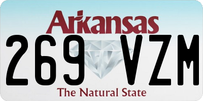 AR license plate 269VZM