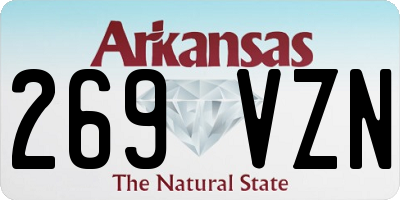 AR license plate 269VZN