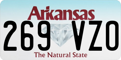AR license plate 269VZO