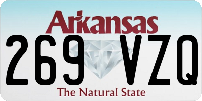 AR license plate 269VZQ