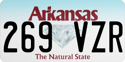 AR license plate 269VZR