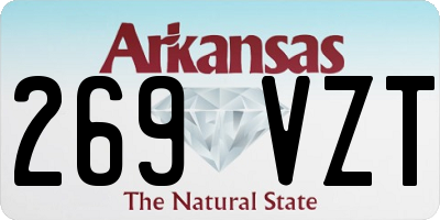 AR license plate 269VZT
