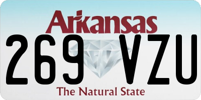 AR license plate 269VZU