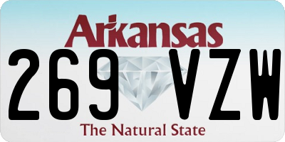 AR license plate 269VZW