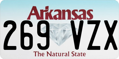 AR license plate 269VZX