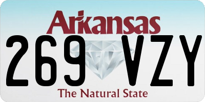 AR license plate 269VZY