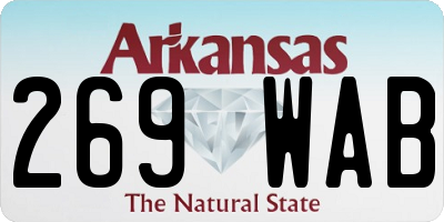AR license plate 269WAB
