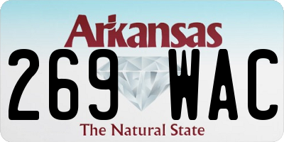 AR license plate 269WAC