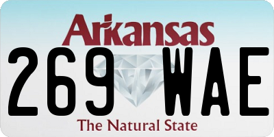 AR license plate 269WAE
