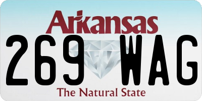AR license plate 269WAG