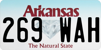 AR license plate 269WAH