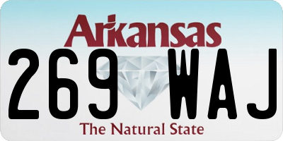 AR license plate 269WAJ
