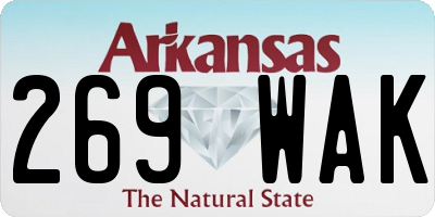 AR license plate 269WAK