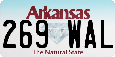 AR license plate 269WAL