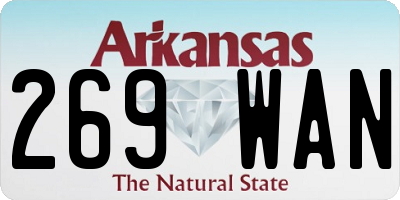 AR license plate 269WAN