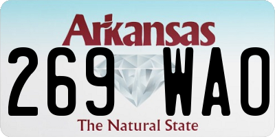 AR license plate 269WAO