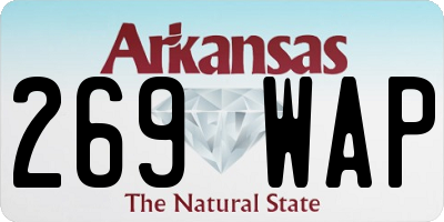 AR license plate 269WAP