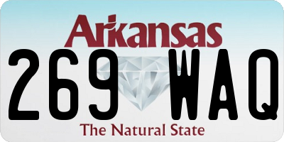 AR license plate 269WAQ