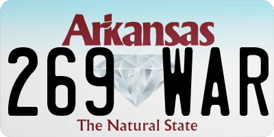 AR license plate 269WAR