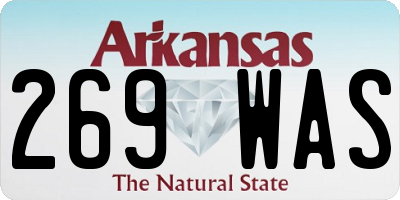 AR license plate 269WAS