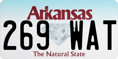 AR license plate 269WAT
