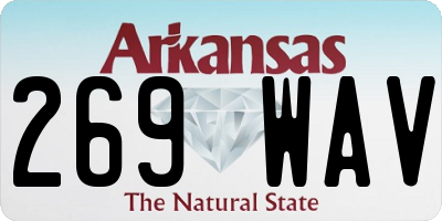 AR license plate 269WAV