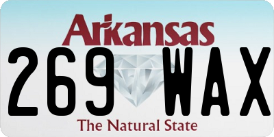 AR license plate 269WAX