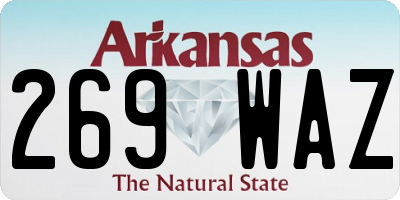 AR license plate 269WAZ