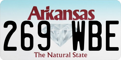 AR license plate 269WBE