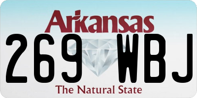 AR license plate 269WBJ