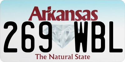 AR license plate 269WBL