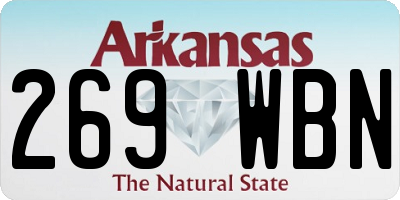 AR license plate 269WBN