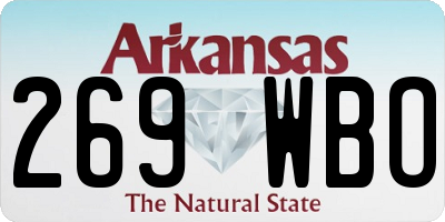 AR license plate 269WBO