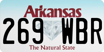 AR license plate 269WBR