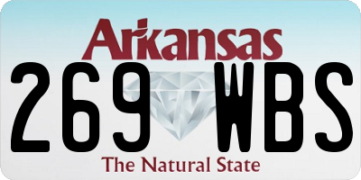 AR license plate 269WBS