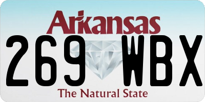 AR license plate 269WBX