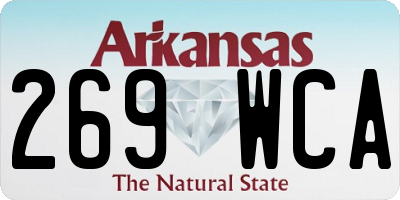 AR license plate 269WCA
