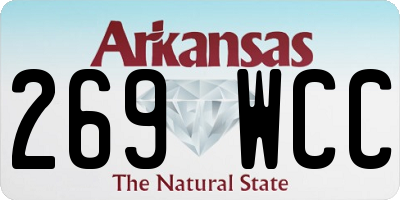 AR license plate 269WCC