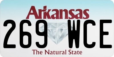 AR license plate 269WCE