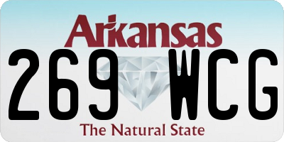 AR license plate 269WCG
