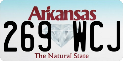 AR license plate 269WCJ