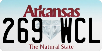 AR license plate 269WCL