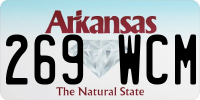 AR license plate 269WCM